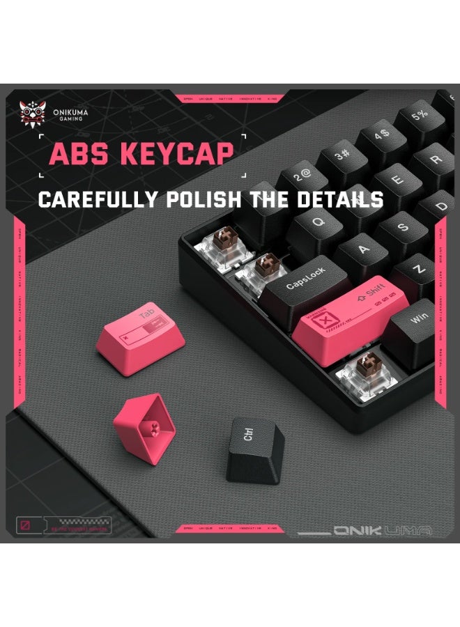 onikuma G55 Gaming Mechnical Keyboard - Brown Switches - 6 Extra KeyCaps - Rainbow Led Lighting - Image 3